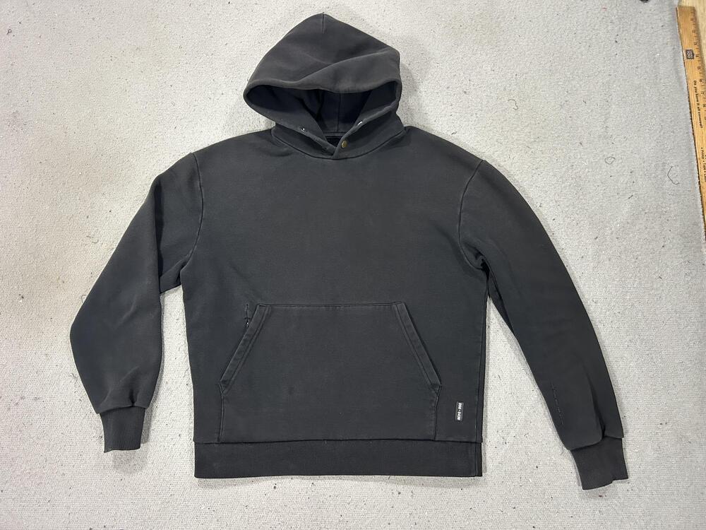 ASRV Hoodie Mens Small Black Fleece Snap Neck Kangaroo Pocket Training DSG-0438